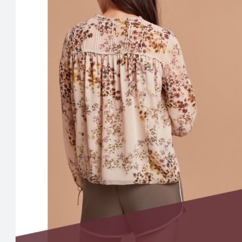 Wilfred By Artizia Lourdes Floral Long Sleeve Top Size Small - Picture 11 of 11